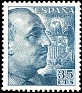 Spain 1948 Franco 35 CTS Blue Edifil 1050. 1050. Uploaded by susofe